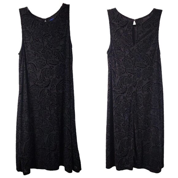 Simply Styled Women's Slip Lined Floral Print Black Dress - Size Medium - Picture 10 of 16